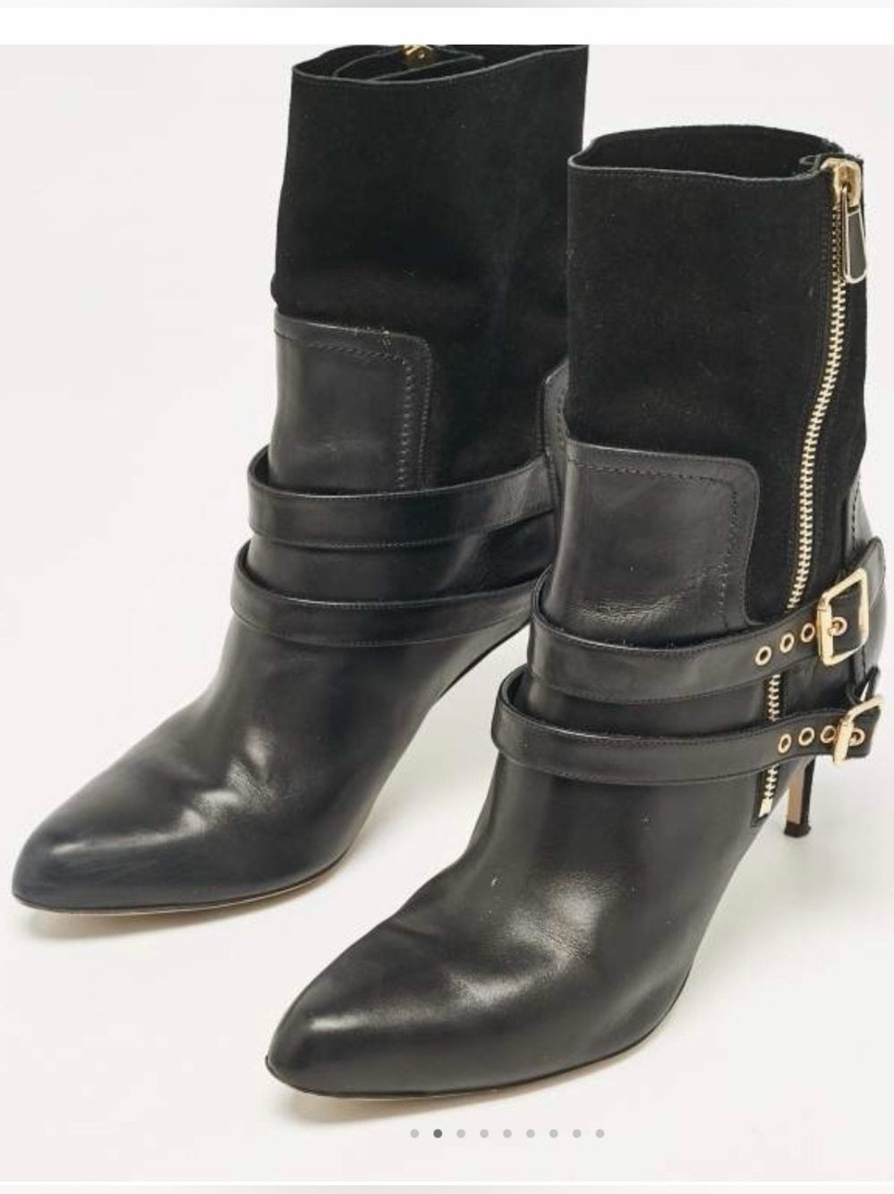 Paul Andrew Black Leather and Suede Ankle Boots-Sz EU 40-US 9.5-10